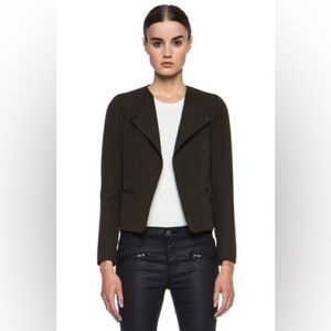 VINCE High Double Closure Wool Jacket in Olive Women’s  Size 6